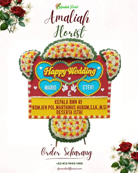 Papan Bunga Pernikahan Bubon